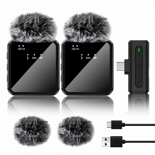 Dual Wireless Lavalier Microphone Kit